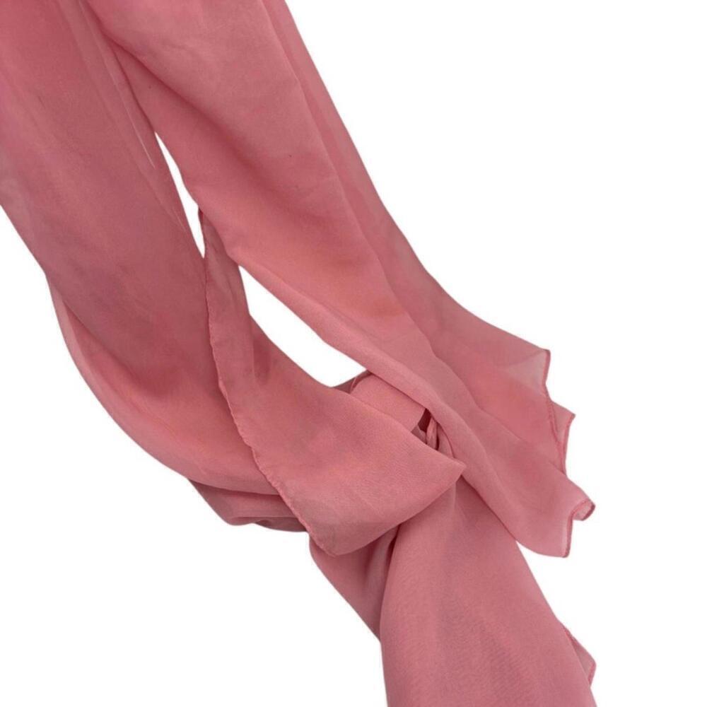 Light Pastel Pink 6ft Long Chiffon Scarf Made in Turkey